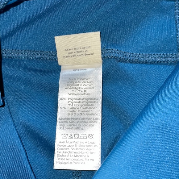 Madewell MWL High Rise Leggings Dark Teal Blue Size Medium - Picture 4 of 8